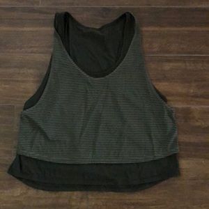 Racer back double layer crop